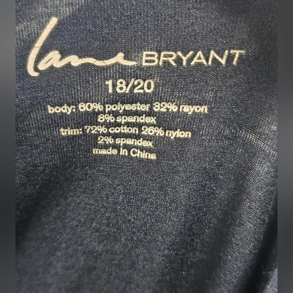 Lane Bryant Women's Blue Hi Low Twofer Scoop Neck Long Sleeve Tunic 18/20 NWT - Picture 6 of 11